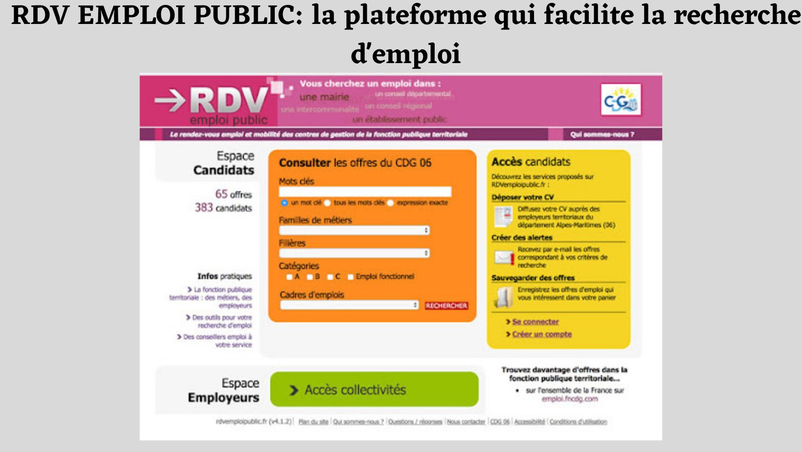Trouver un emploi public sur rdv emploi public