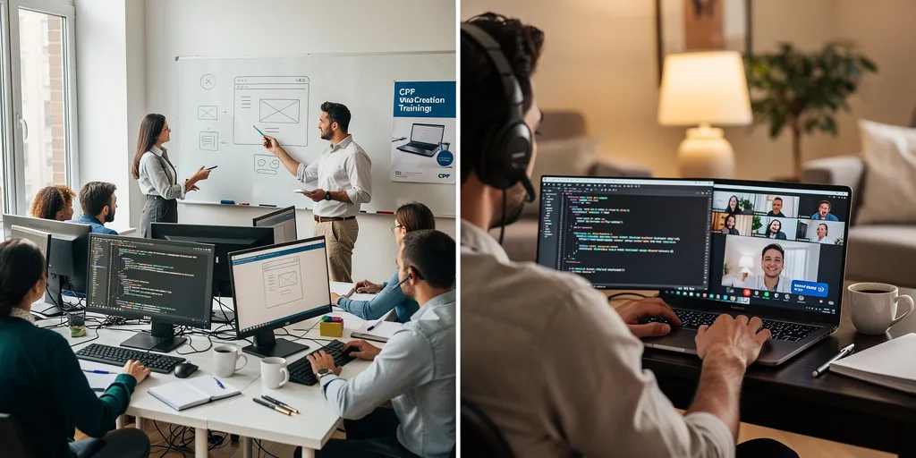 Formation creation site internet cpf : le présentiel ou le distanciel, lequel choisir ?