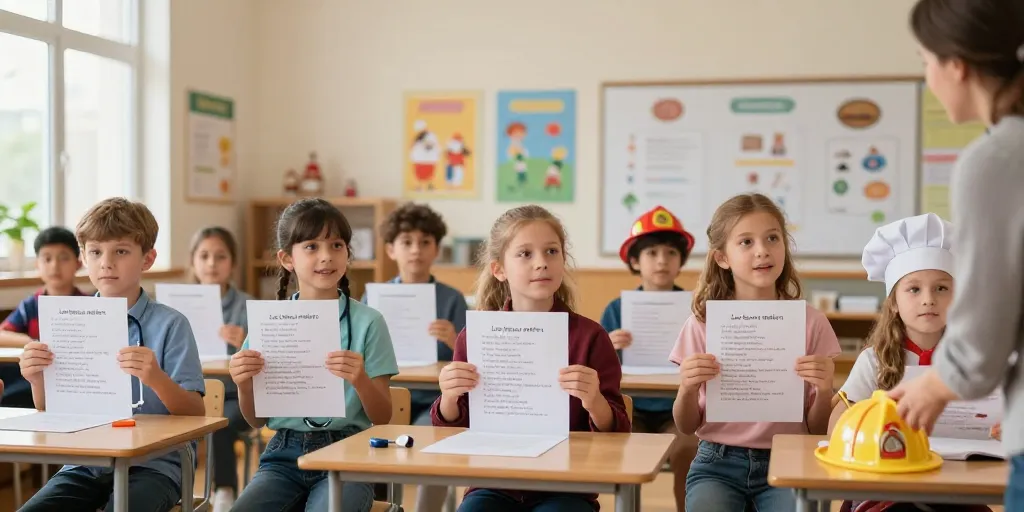 Les beau metier : le poème à imprimer et jouer en classe ?