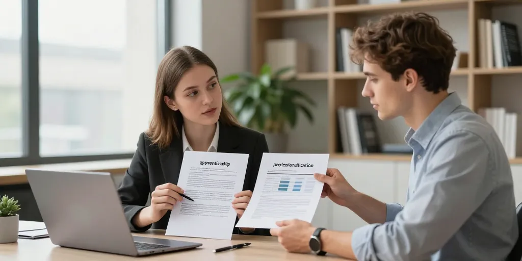 différence contrat de professionnalisation et d'apprentissage